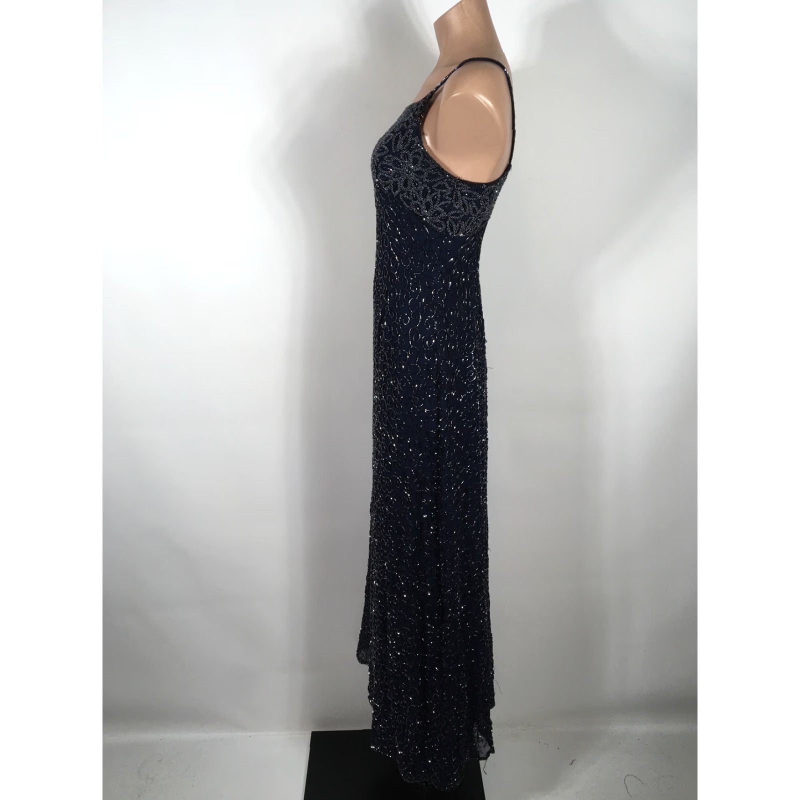 peace and love beaded dress Scala 61336 Prom Long Beaded Dress