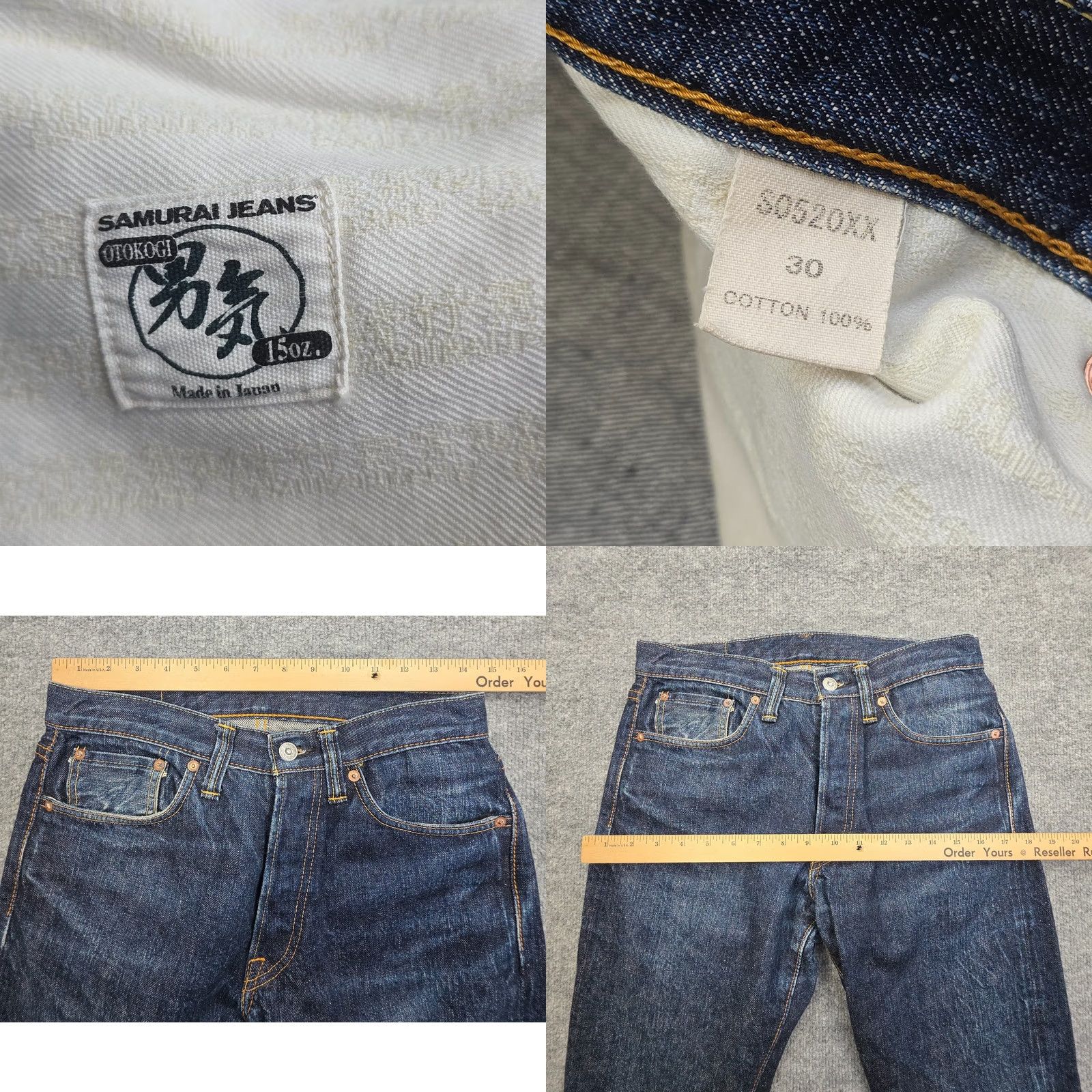 Vintage Samurai Jeans Jeans Regular 28 29 Dark Raw Silk? Size US 28 / EU 44 - 9 Thumbnail