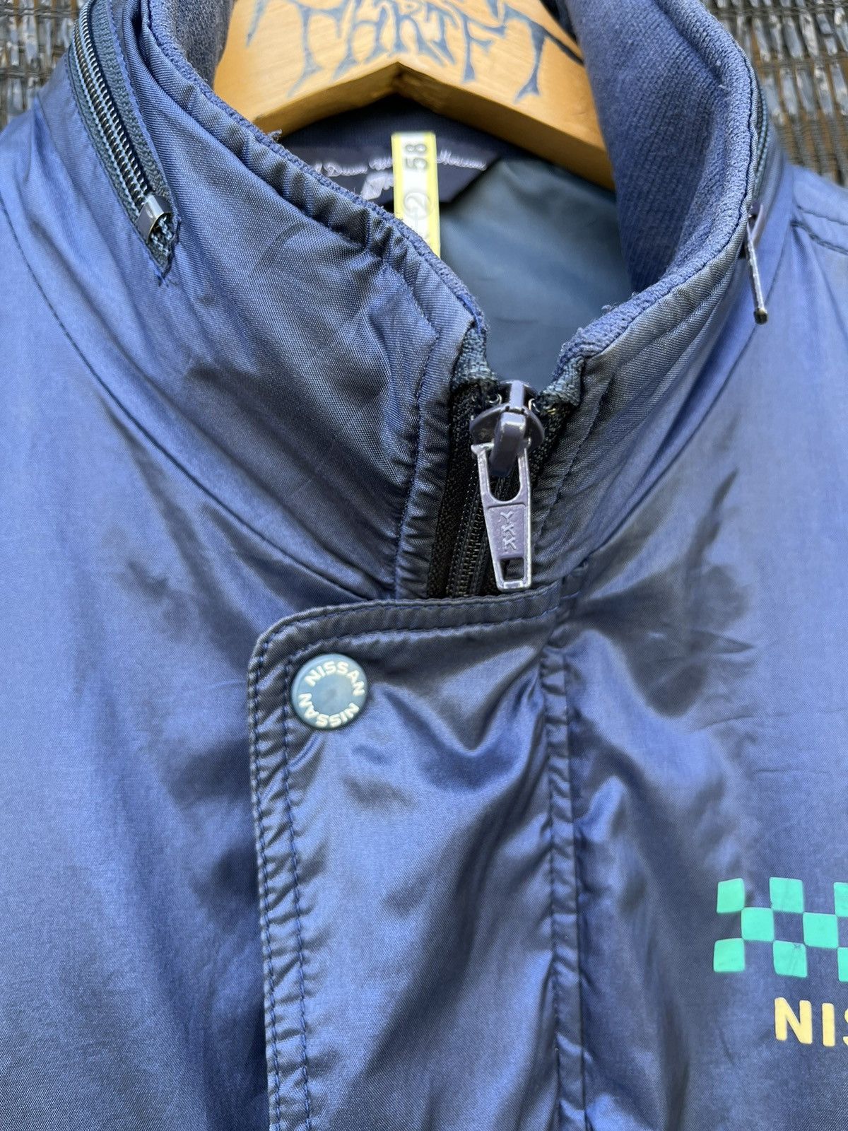 Formula 1 × Japanese Brand × Nissan 🔥Vintage Nissan Zipper Racing Jacket 90s Size US XL / EU 56 / 4 - 6 Thumbnail