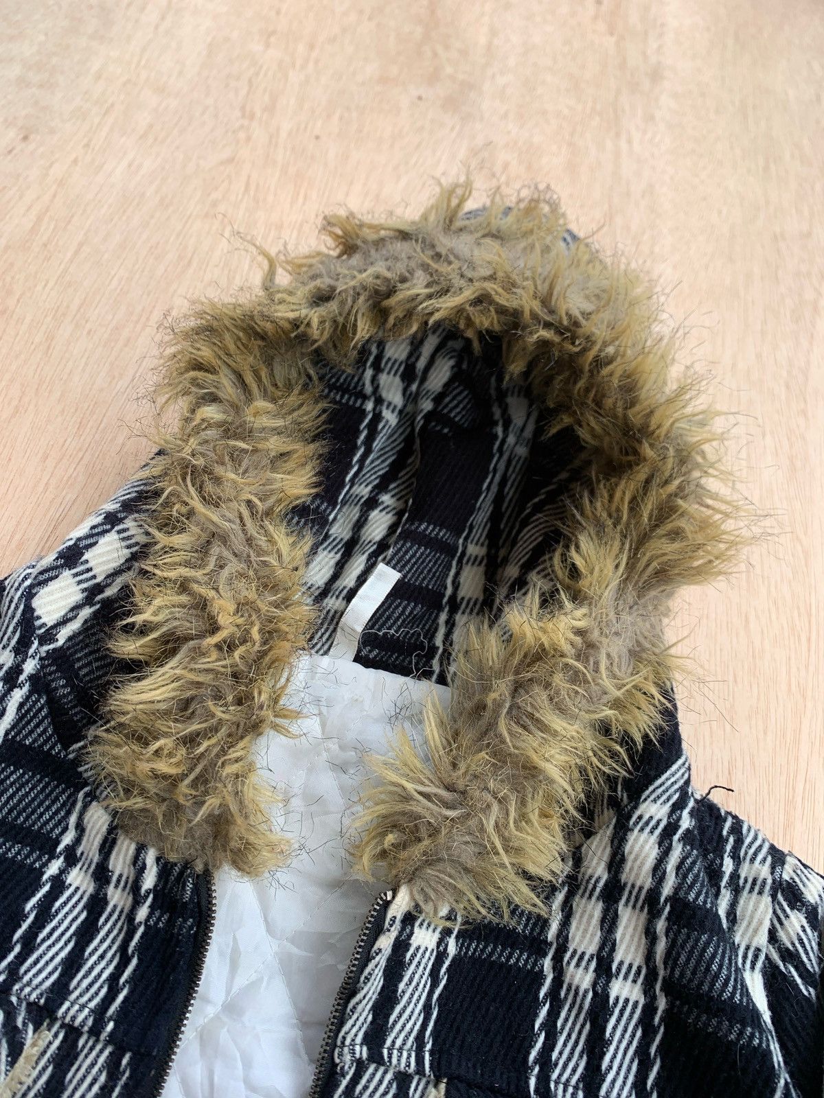 Hysteric Glamour × If Six Was Nine × Japanese Brand Y2k Fur Hoodie Checkerboard Ifsixwasnine Lgb style Size US S / EU 44-46 / 1 - 6 Thumbnail