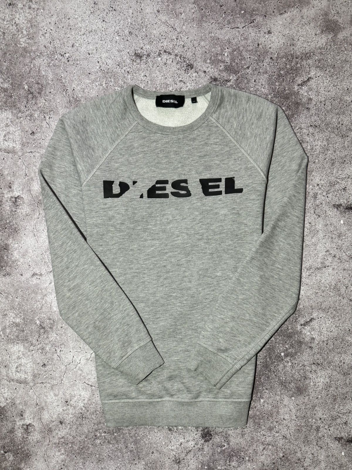 Diesel × Vintage Diesel Vintage Big Logo Basic Grey Cotton Sweatshirt Size US M / EU 48-50 / 2 - 1 Thumbnail