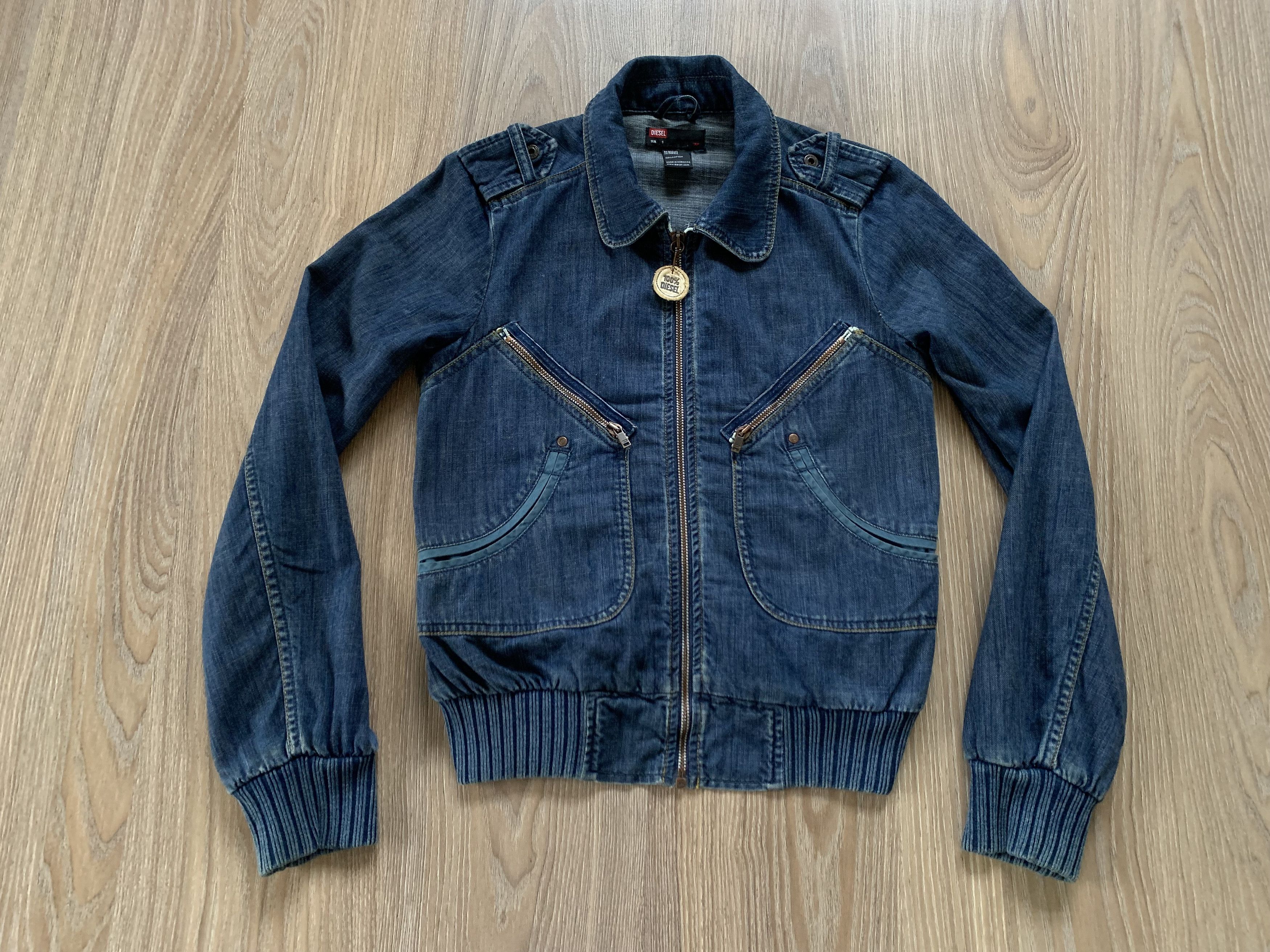 Diesel Diesel Womens Vintage Zip Denim Jacket Size S / US 4 / IT 40 - 2 Thumbnail