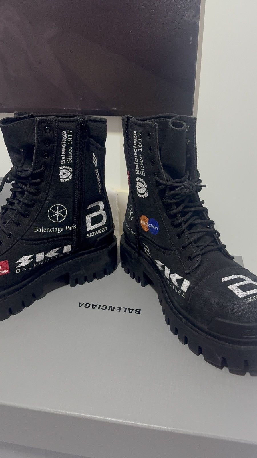 Balenciaga ✅Balenciaga Strike Comb Sky Wear black Boots multi logo 42 Size US 9 / EU 42 - 5 Thumbnail