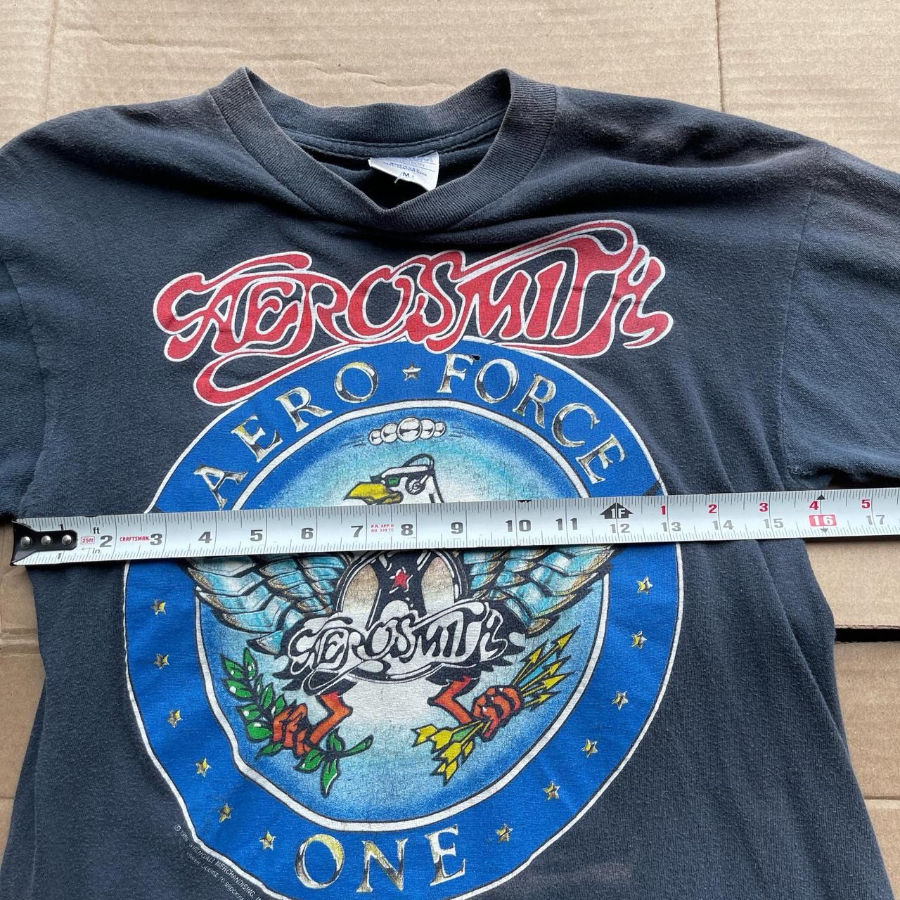 Vintage Vintage 1990 Aerosmith Aero Force One tee Size US M / EU 48-50 / 2 - 4 Thumbnail