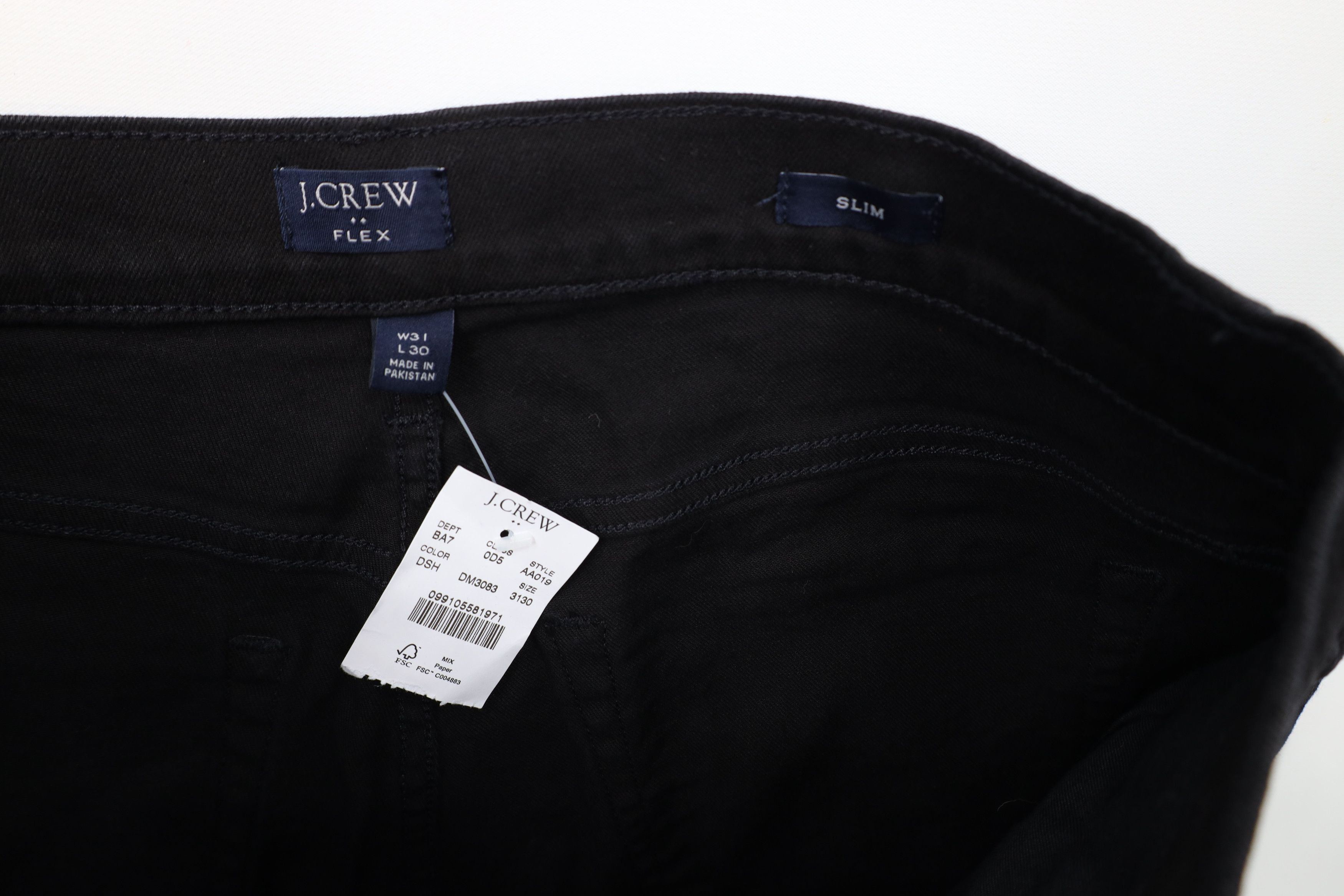 J.Crew New J Crew Slim Fit Flex Straight Leg Denim Jeans Black Size US 31 - 7 Thumbnail