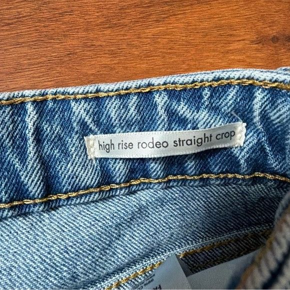 Wrangler WRANGLER HIGH RISE RODEO STRAIGHT CROP JEANS SZ 2/26 Size 24" / US 00 / IT 34 - 7 Thumbnail