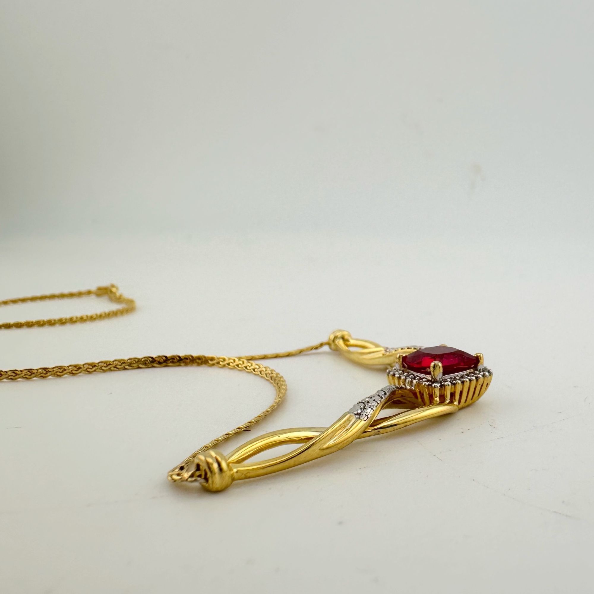 Other Elegant Lab Created Ruby and White Sapphire Infinite Loop Ne Size ONE SIZE - 7 Thumbnail