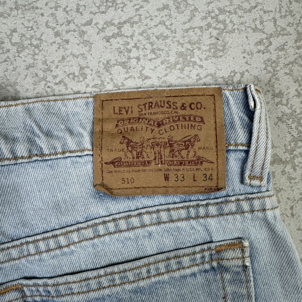 Levi's × Vintage 💥Vintage 90s Levis 510 Sick Blue Wash Denim Pant Size US 32 / EU 48 - 11 Thumbnail