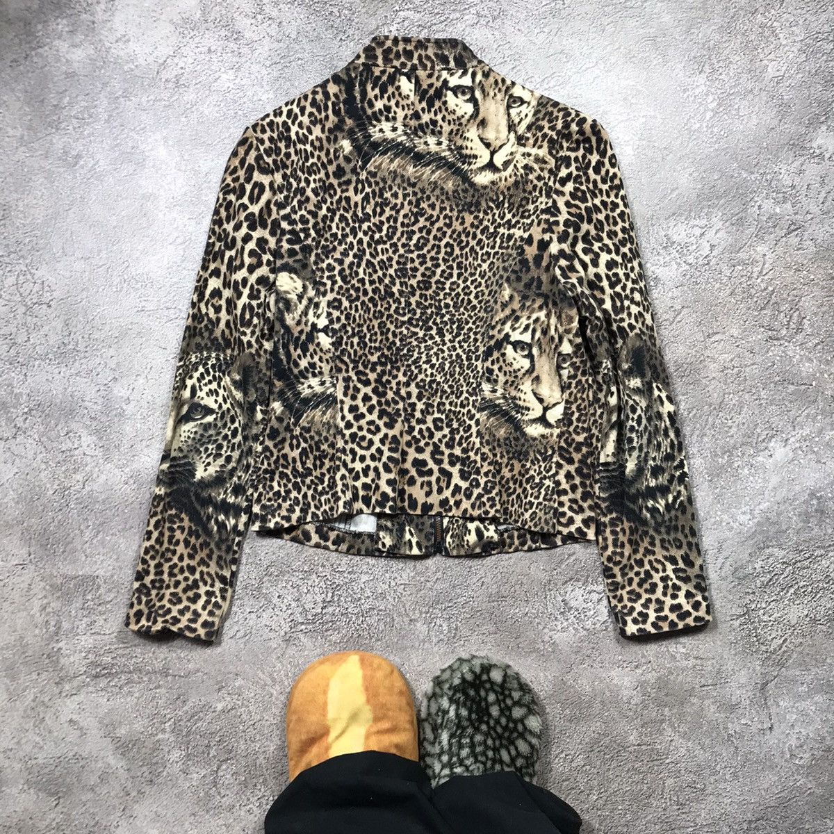 Vintage Vintage 90s Leopard Face Print Jacket Y2K Japanese Art M Size M / US 6-8 / IT 42-44 - 1 Thumbnail