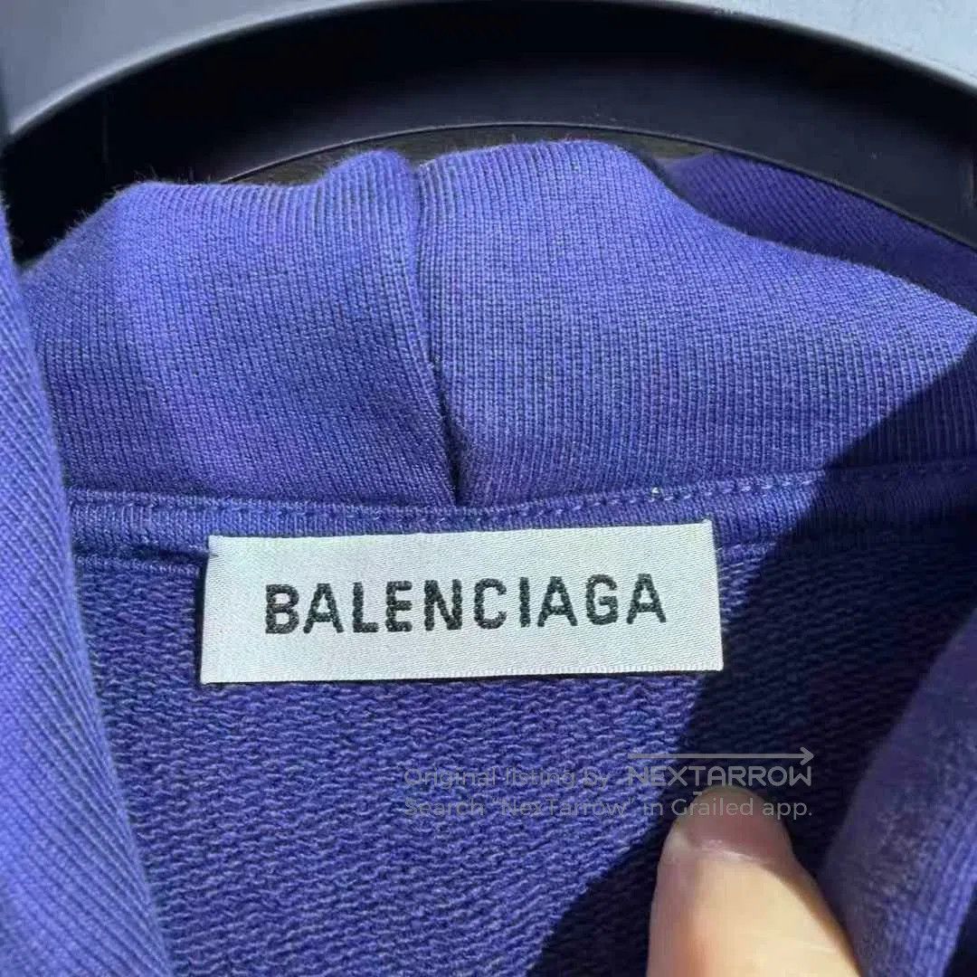 Balenciaga balenciaga dark blue hoodie with logo. Size US S / EU 44-46 / 1 - 4 Thumbnail
