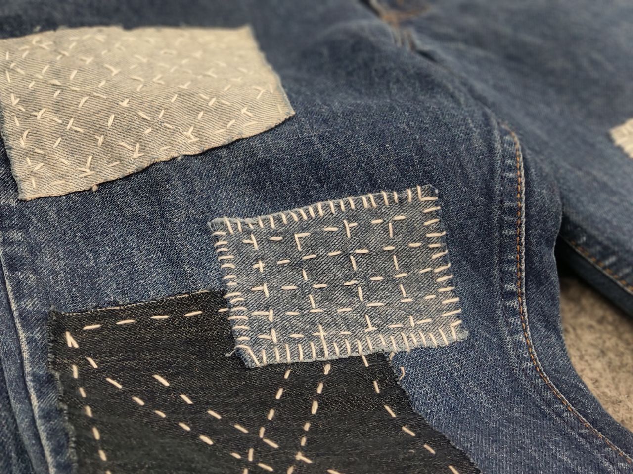 Levi's Vintage 90's levis 517 Sashiko Japan Patchwork Denim Jeans Size US 30 / EU 46 - 13 Thumbnail
