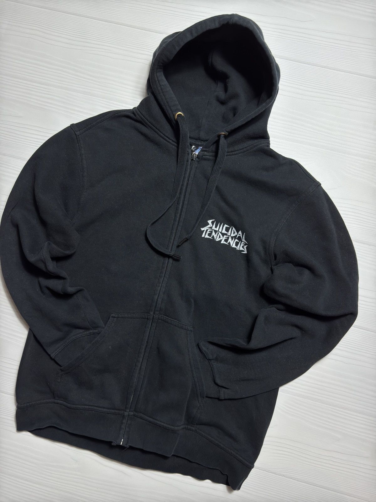 Band Tees × Unsound Rags × Vintage Vintage 00s SUICIDAL TENDENCIES Zip Hoodie Size US M / EU 48-50 / 2 - 3 Thumbnail