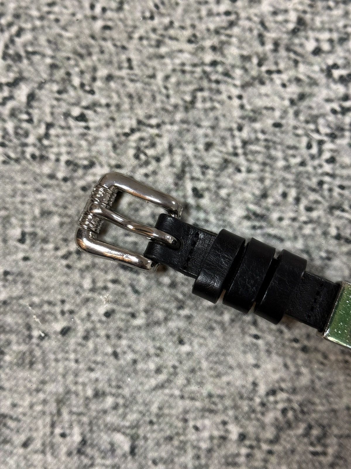 Diesel Diesel leather belt multicolour moving letters Y2K black Size 40 - 3 Thumbnail