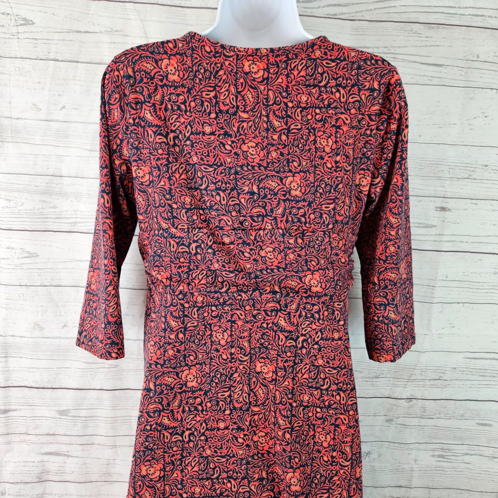 Patagonia Patagonia Womens Margot Dress L Floral 3/4 Sleeve Organic Cotton Pink Teal Blue Knee Length Womens Matted? Size L / US 10 / IT 46 - 4 Thumbnail