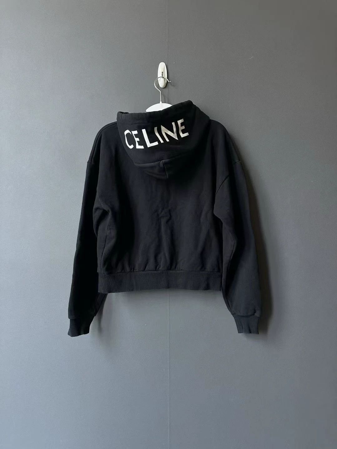 Celine Celine logo zip-up hoodie Size S / US 4 / IT 40 - 2 Thumbnail