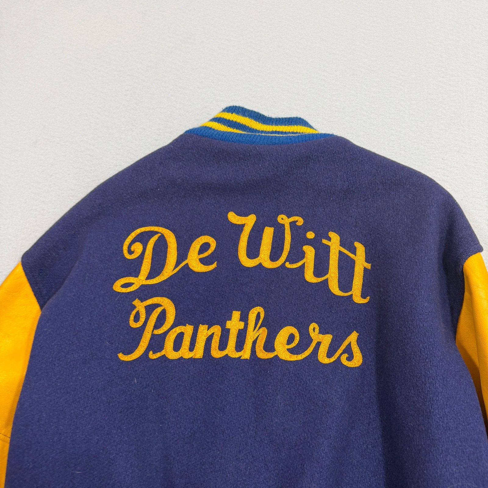 Vintage Vintage 1950s 60s Dewitt Panthers Varsity Jacket 42 L Blue Size US L / EU 52-54 / 3 - 10 Thumbnail