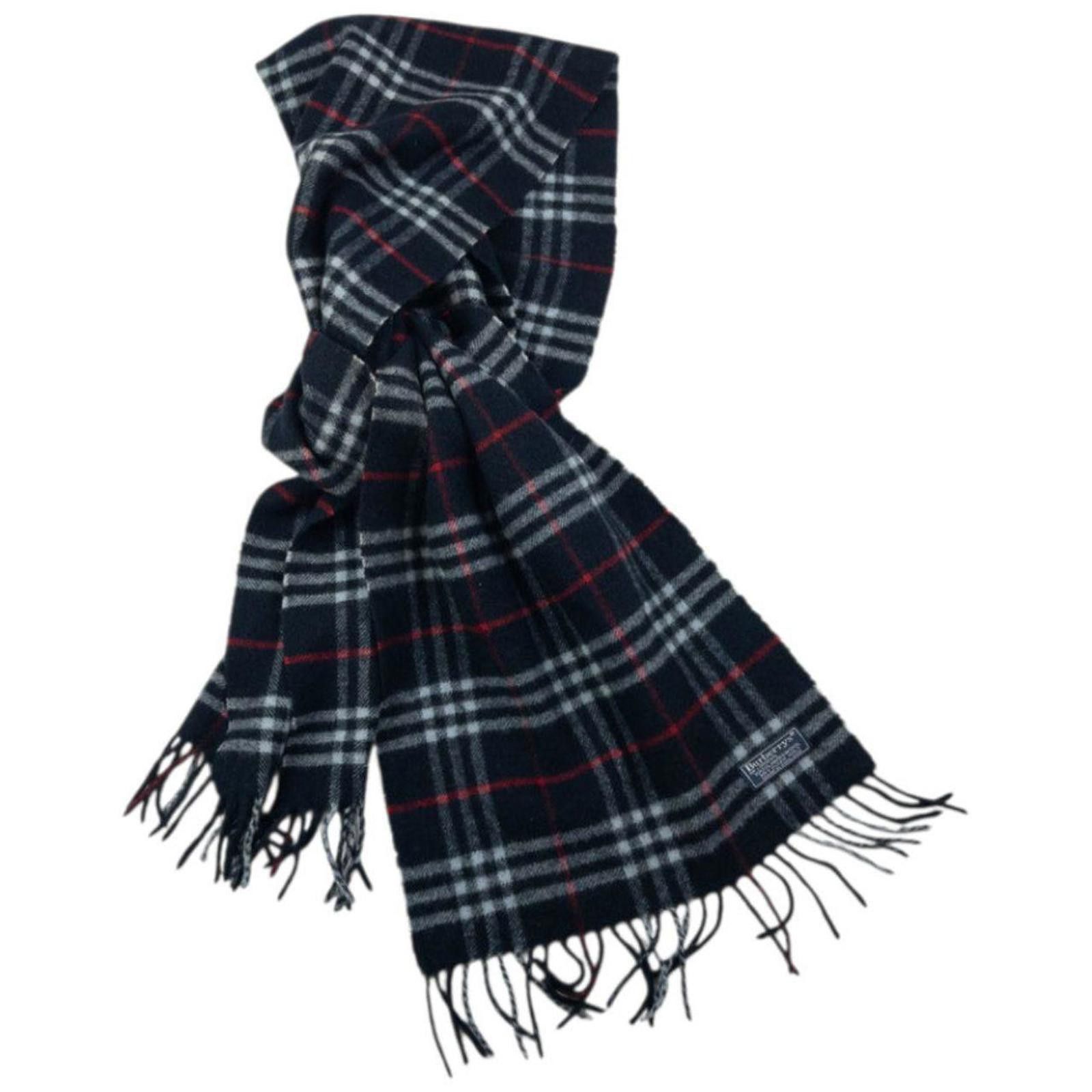 Burberry Vintage Burberry Nova Check Lambswool Tassel Scarf Size ONE SIZE - 4 Thumbnail