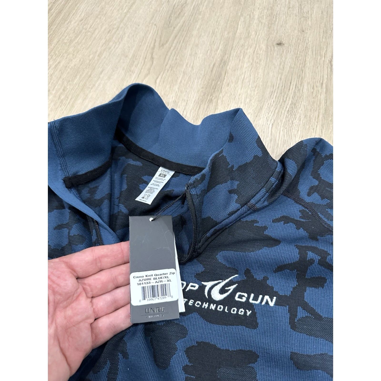 Vintage UNRL Golf Sweatshirt Mens XL Blue Camo 1/4 Zip Pullover Windbreaker Athletic Top Size US XL / EU 56 / 4 - 7 Thumbnail