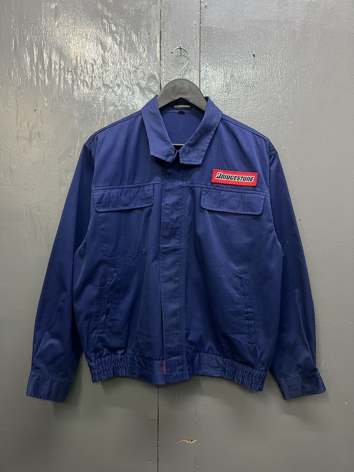 Japanese Brand Bridgestone Workwear Zipper Jacket Size US L / EU 52-54 / 3 - 1 Thumbnail