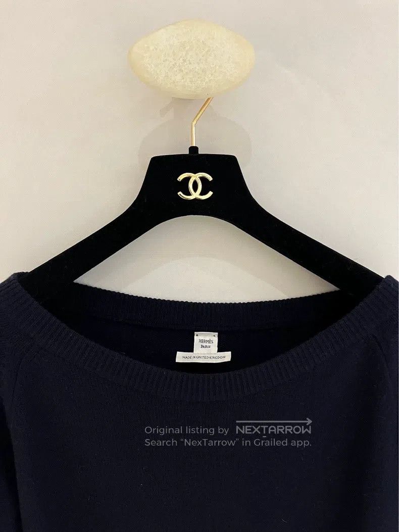 Hermes Hermes Navy Blue Long Cashmere Sweater Size XXS / US 00 / IT 34 - 2 Thumbnail