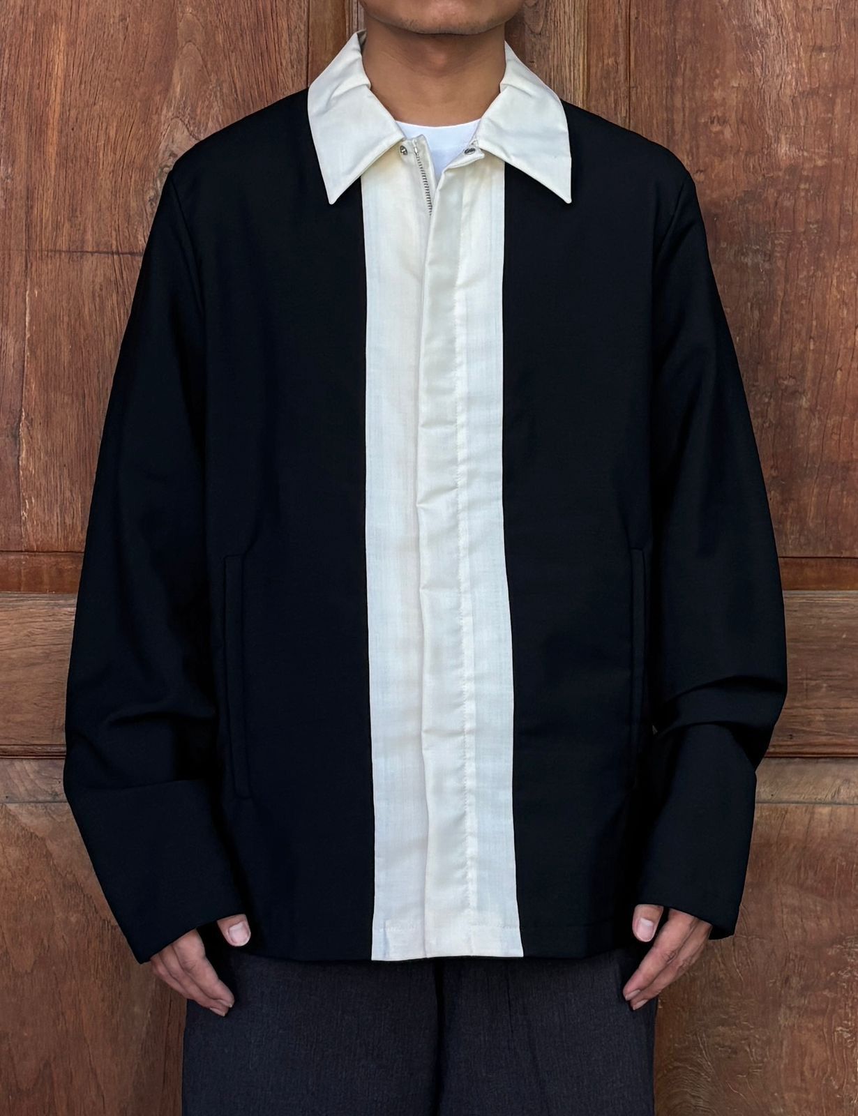 Prada FREE TAX! Two Tone Wool Work Jacket - Medium Size US M / EU 48-50 / 2 - 1 Thumbnail