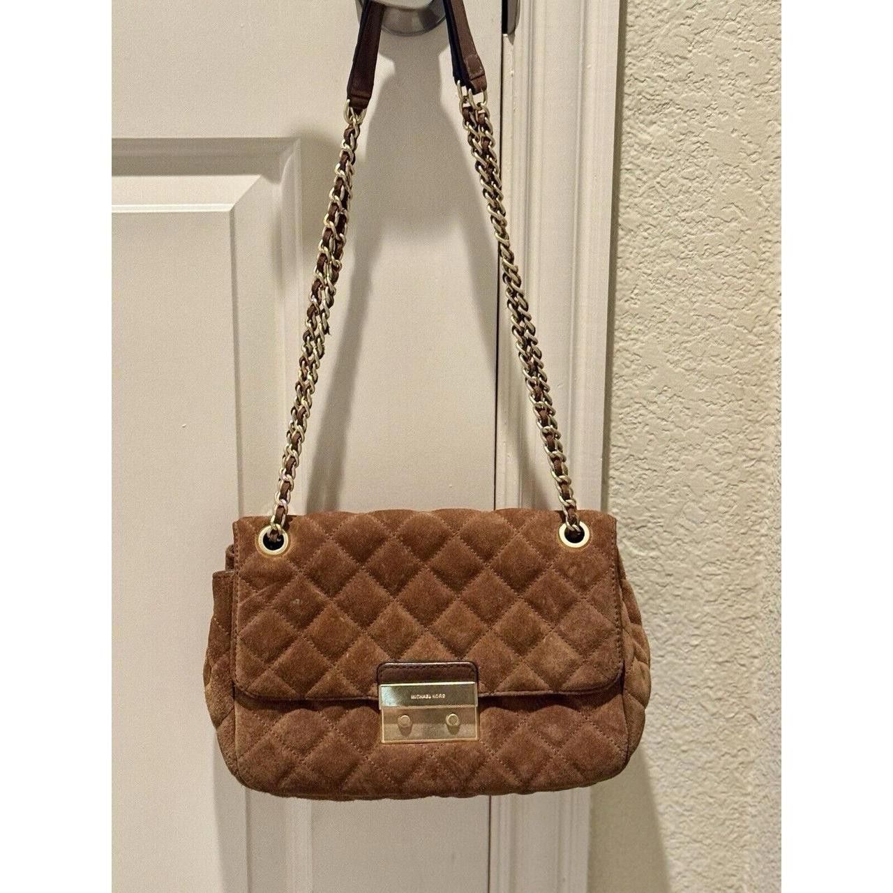 Designer Women's Brown and Gold Bag Size ONE SIZE - 3 Thumbnail