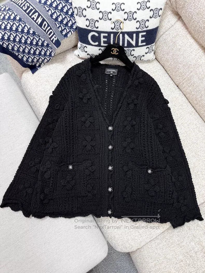 Chanel Chanel Crochet knitted cardigan coat Size XS / US 0-2 / IT 36-38 - 2 Thumbnail