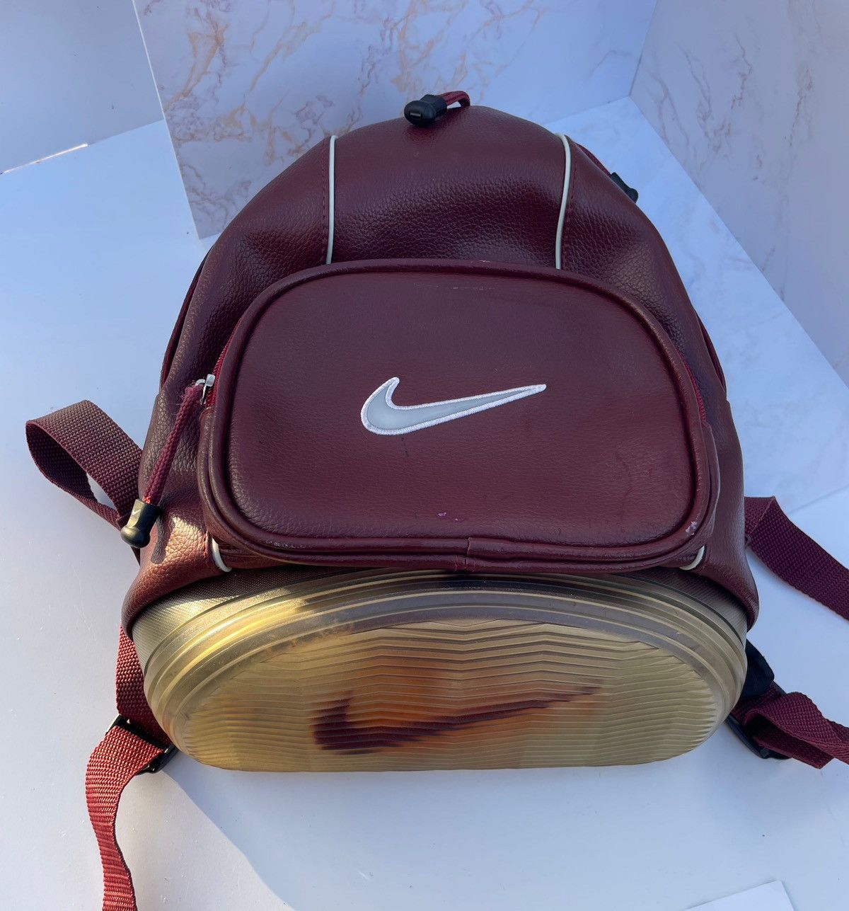 Nike Nike vintage leather backpack Size ONE SIZE - 4 Thumbnail