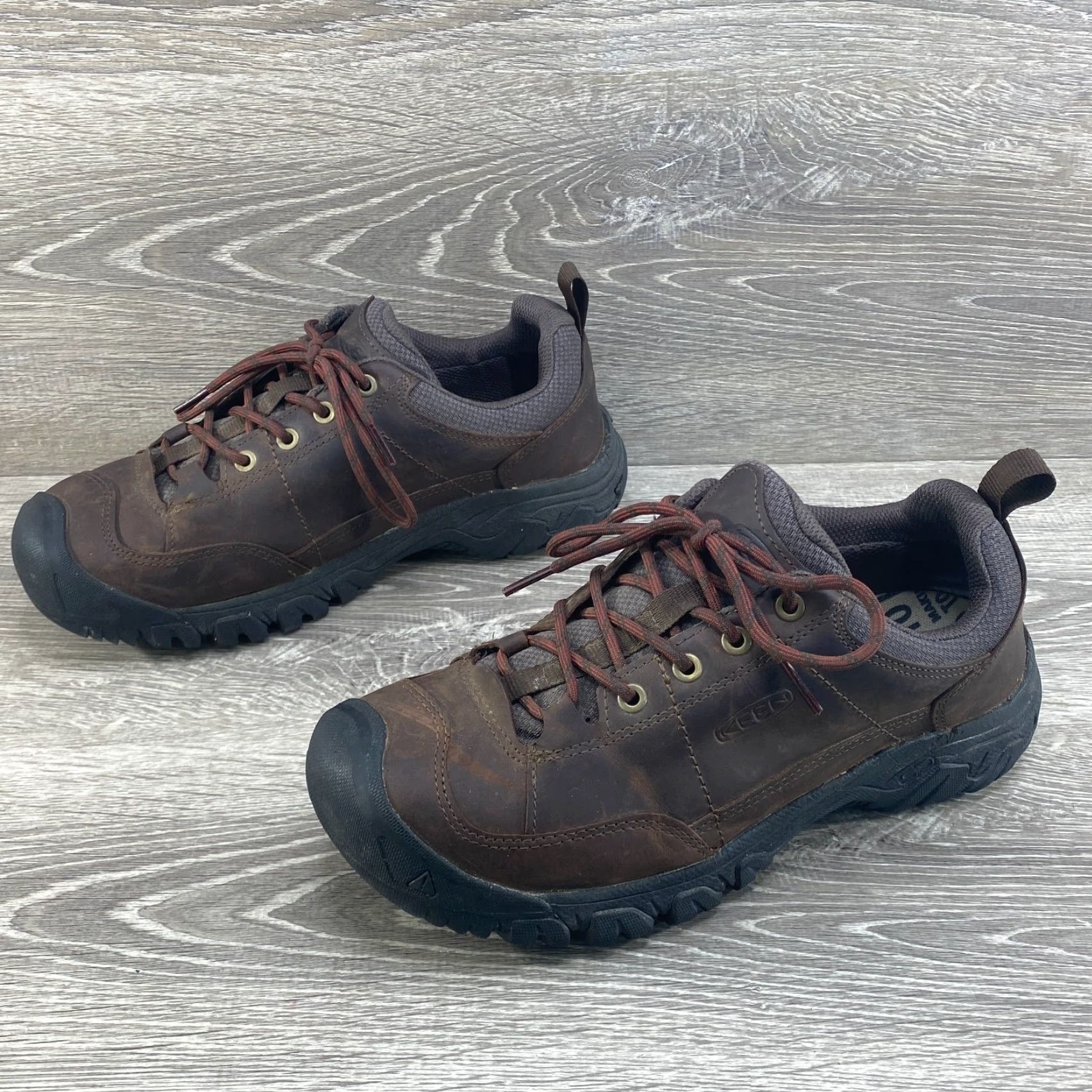 KEEN Keen Mens 8 Brown Leather Targhee III Comfort Low Top Hiking Oxfords Shoes Shirt Men - 1 Size US M / EU 48-50 / 2 - 6 Thumbnail