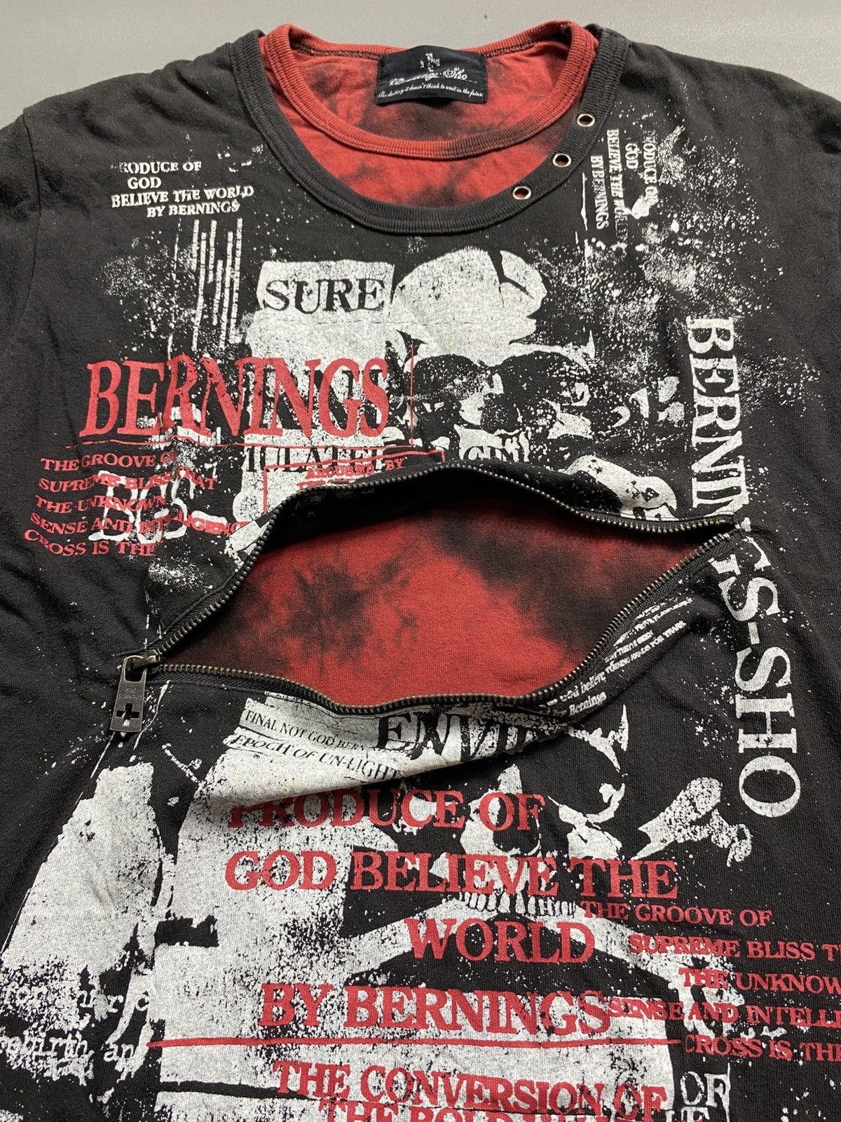 Japanese Brand BerningsSho Punk Style Double layer Longsleeve Size US L / EU 52-54 / 3 - 3 Thumbnail
