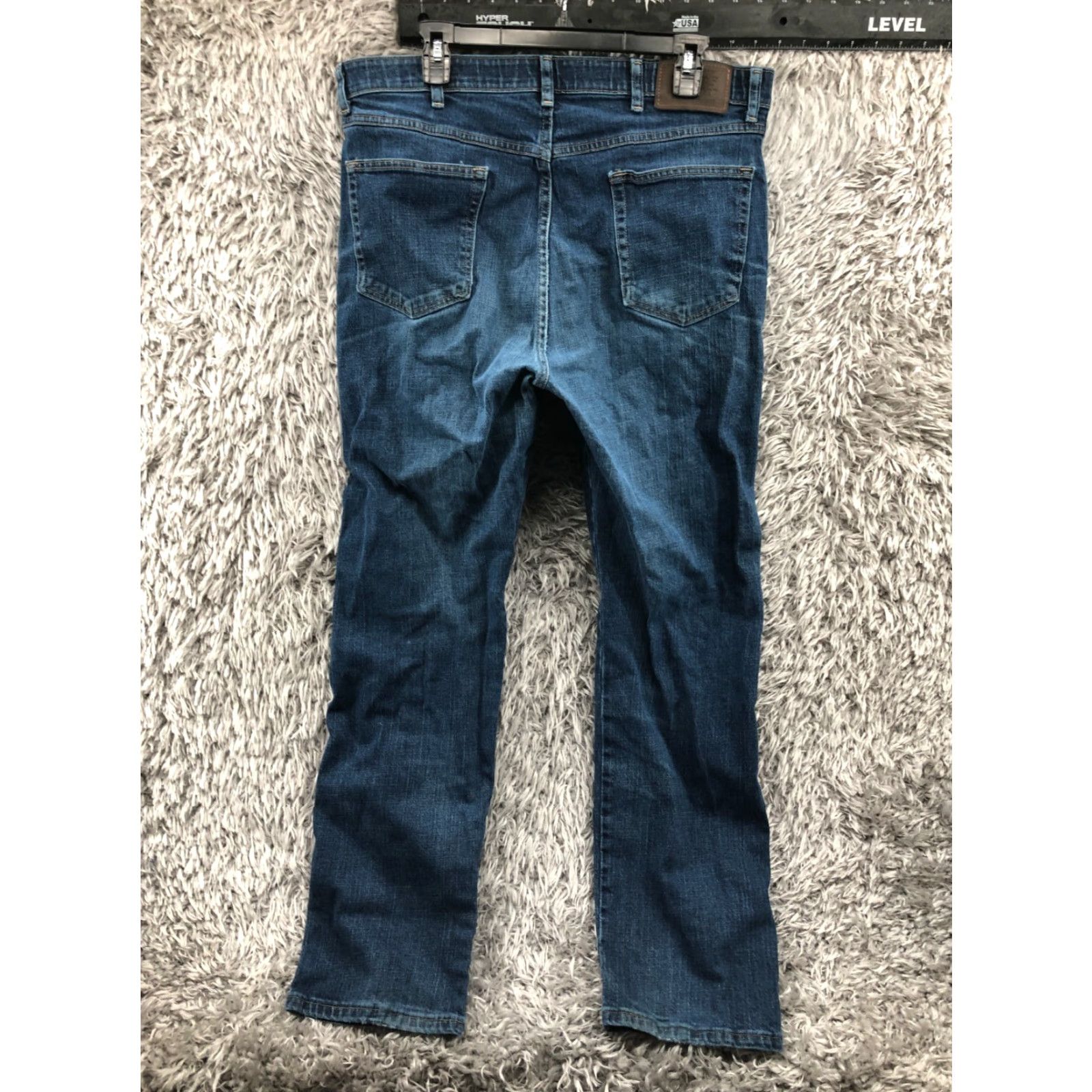 Lee Riders by Lee Straight Jeans Size 38x32 Mens Mid Rise Medium Wash Blue Stretch Denim 5-Pocket Belt Loops Regular Size US 38 / EU 54 - 5 Thumbnail