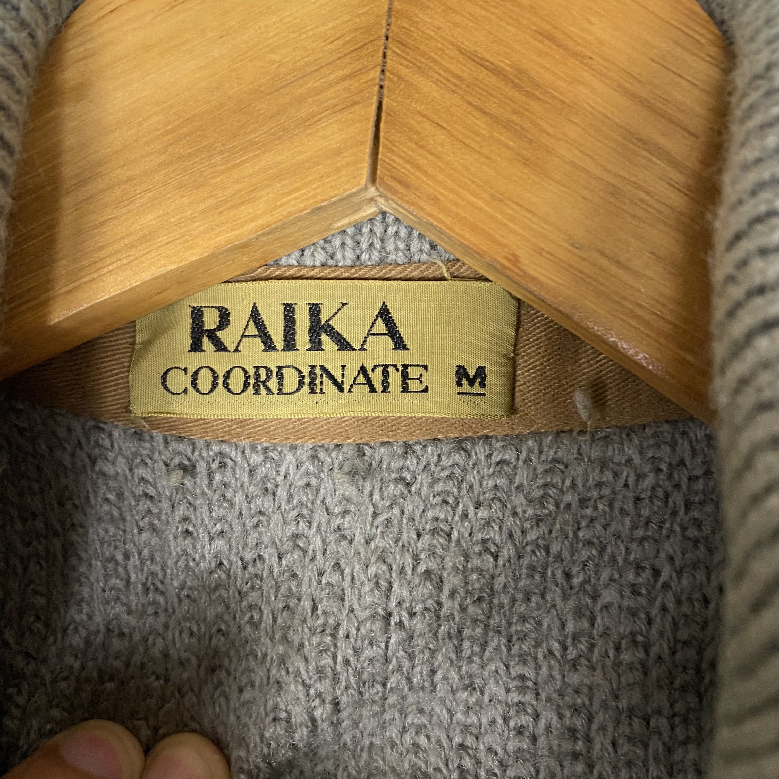 Japanese Brand 💥80s RAIKA COORDINATE PADDED SNAP BUTTON KNIT SLEEVE Size US M / EU 48-50 / 2 - 10 Thumbnail