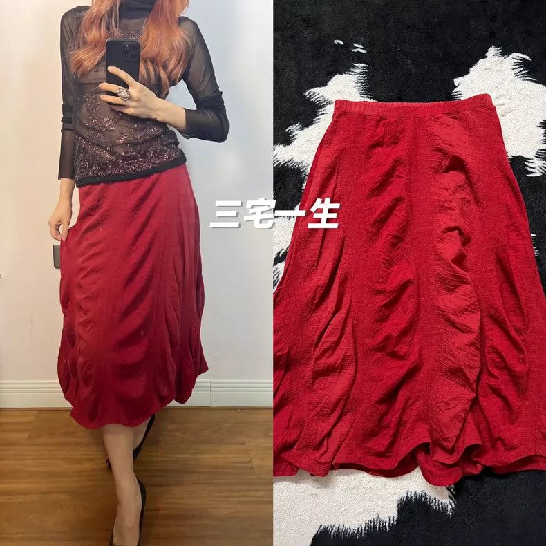 Issey Miyake issey miyake size:m Pleated bubble wool skirt Size 42" / US 20 - 1 Thumbnail