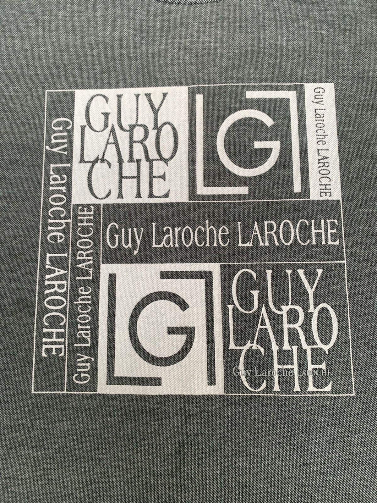 Guy Laroche Guy Laroche Paris Activewear Grey Big Logo Graphic Tee Size US L / EU 52-54 / 3 - 3 Thumbnail