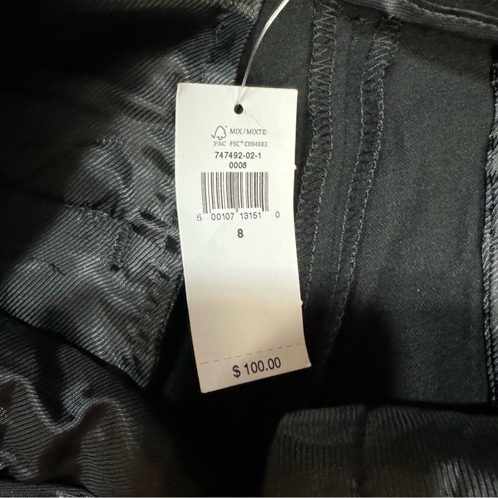 Banana Republic NWT New $100 Banana Republic Wide-Leg Flannel Black Trouser Size 30" / US 8 / IT 44 - 6 Thumbnail