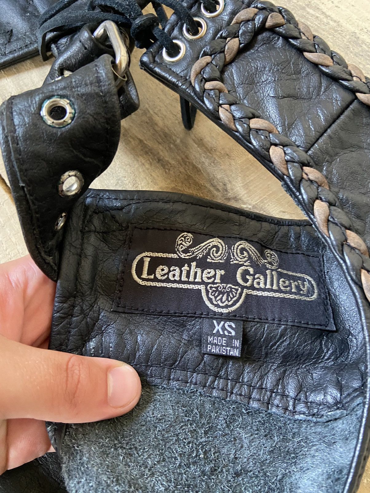 Genuine Leather × Indian Motorcycle × Vintage Leather Gallery Cow Boys pants y2k Size 27" / US 4 / IT 40 - 5 Thumbnail