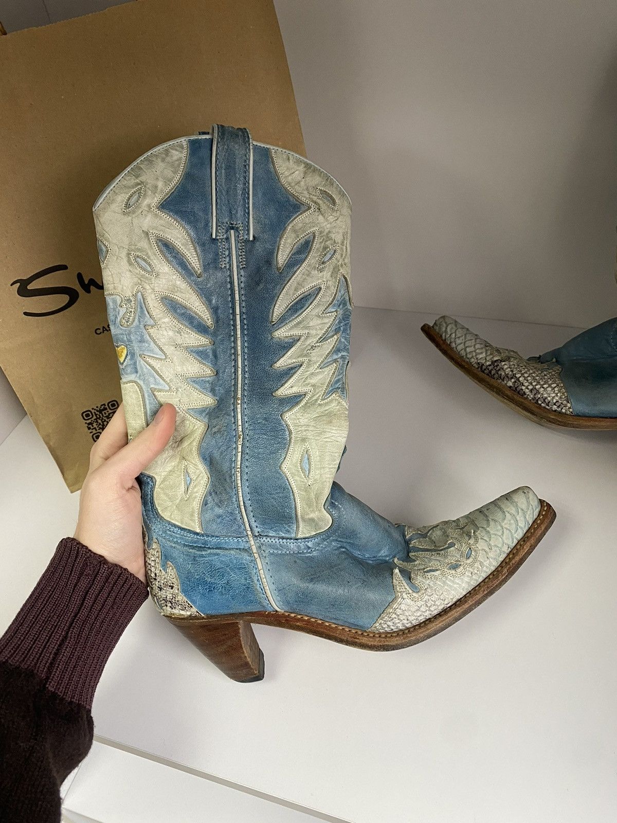 Sancho Boots × Vintage Vintage Sancho Cowboy Western Women’s Boots Size US 7 / IT 37 - 1 Thumbnail
