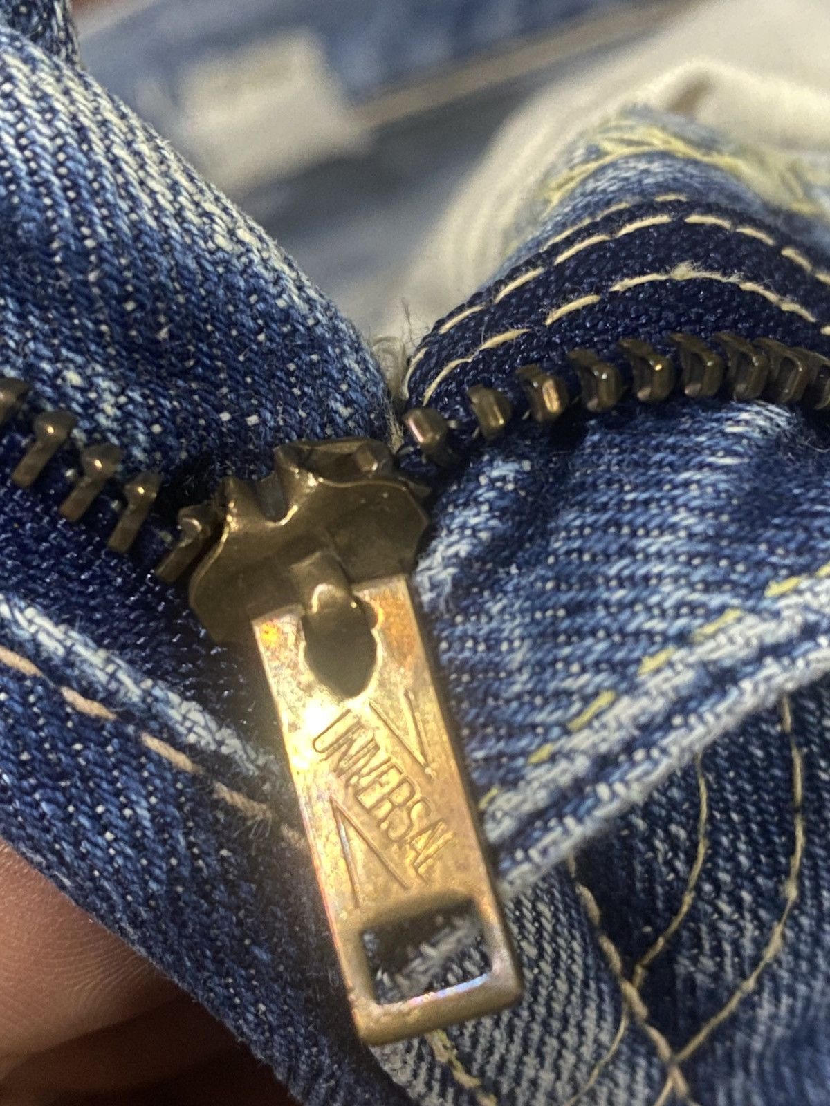 Sugar Cane Vintage sugar cane denime mud wash wide bootcut distressed Size 31" - 16 Thumbnail