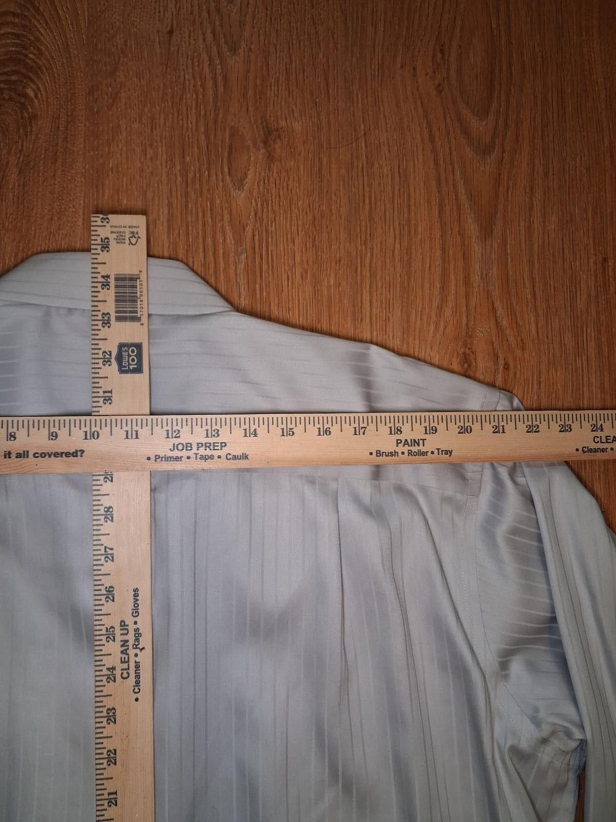 Donald Trump Donald Trump Dress Shirt 18-34/35 2XL Gray Striped Cotton Size 48R - 9 Thumbnail