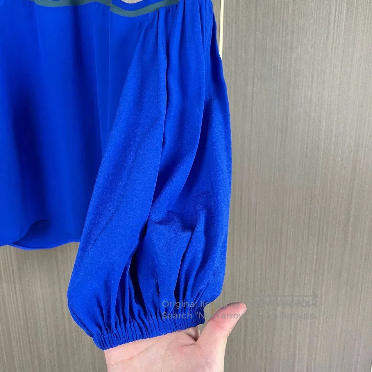 Fendi Fendi Blue White Silk Lantern Sleeve Top. Size S / US 4 / IT 40 - 4 Thumbnail