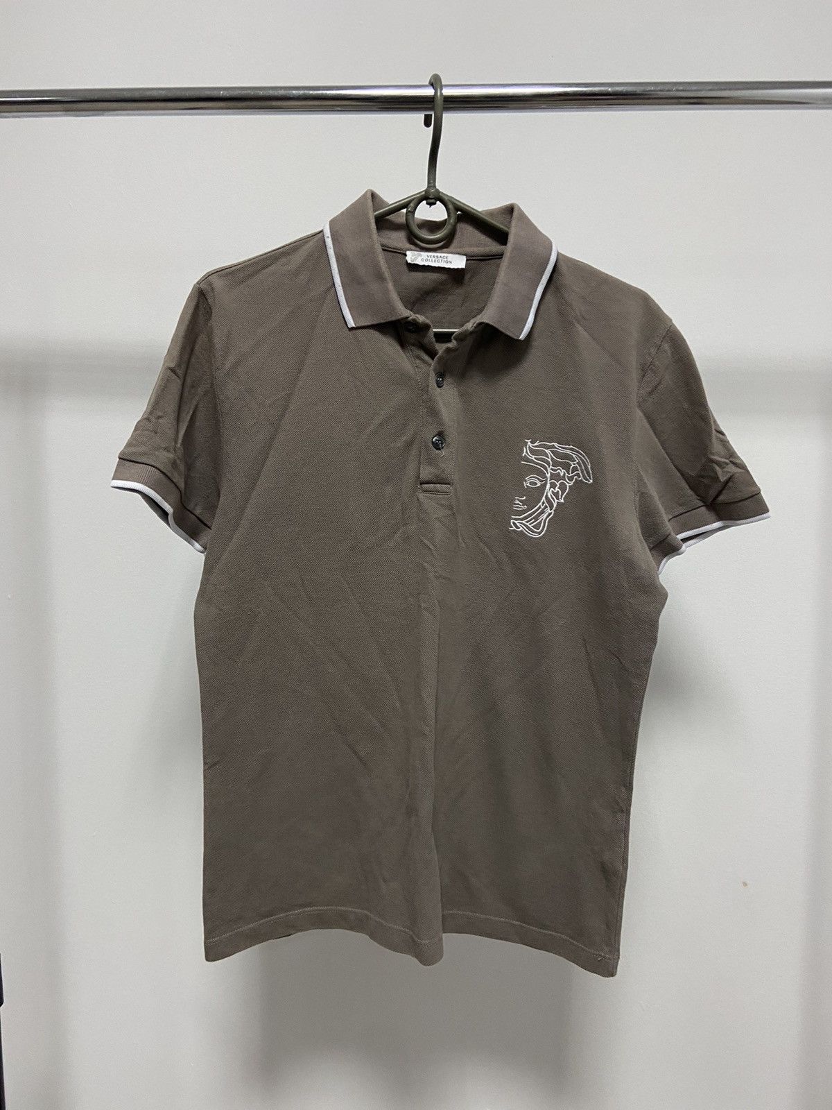 Versace × Vintage Versace T Shirt Polo Vintage Big Logo Luxury Medusa Size US S / EU 44-46 / 1 - 1 Thumbnail