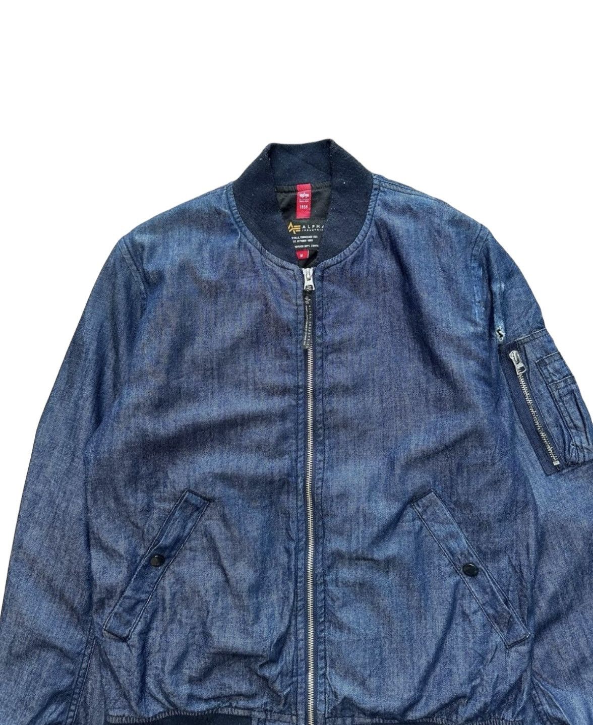 Alpha Industries Alpha Industries Denim Bomber Jacket Size US S / EU 44-46 / 1 - 4 Thumbnail