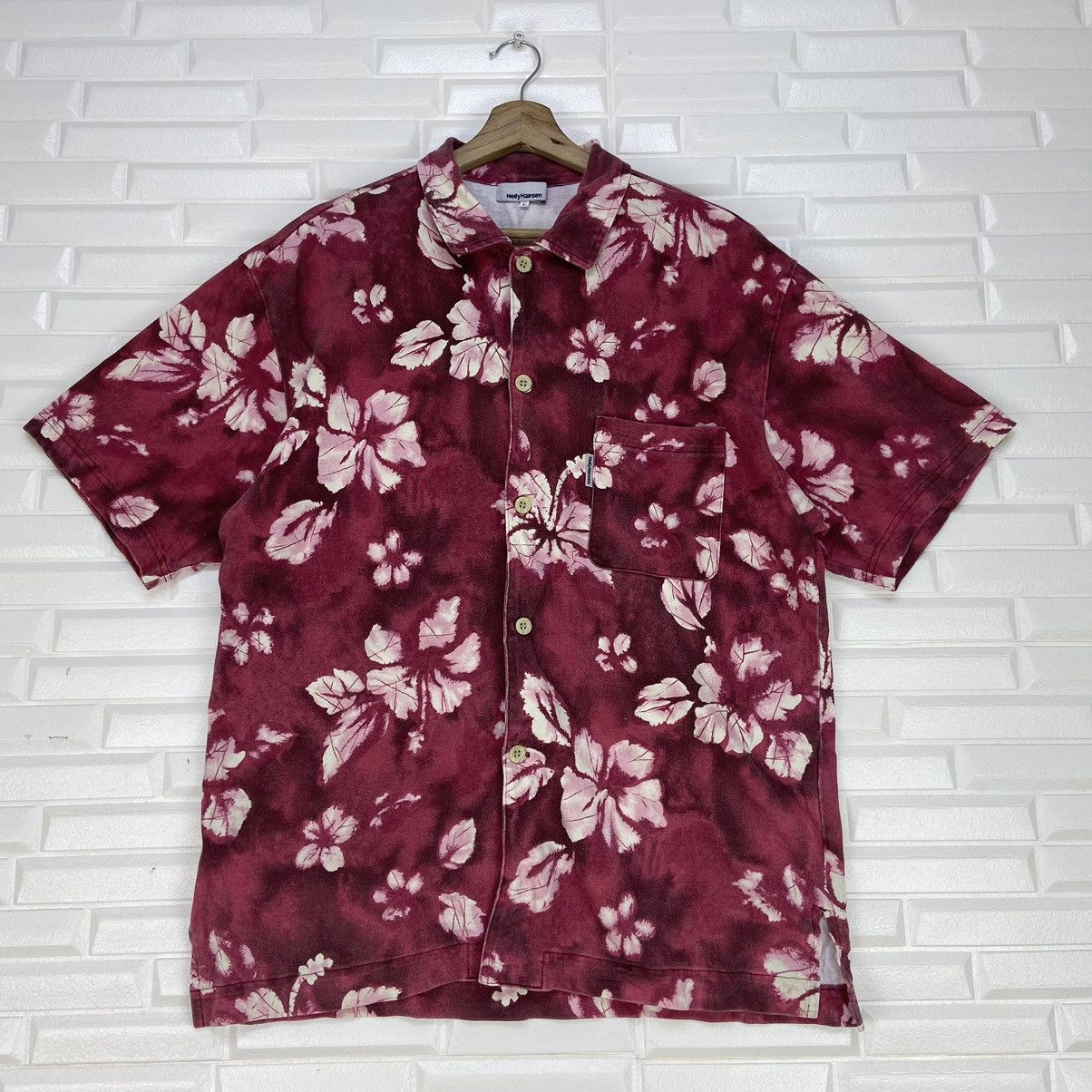Art Comes First × Helly Hansen Helly Hansen Hawaiian Hibiscus Full Print Shirt Button Down Size US M / EU 48-50 / 2 - 1 Thumbnail