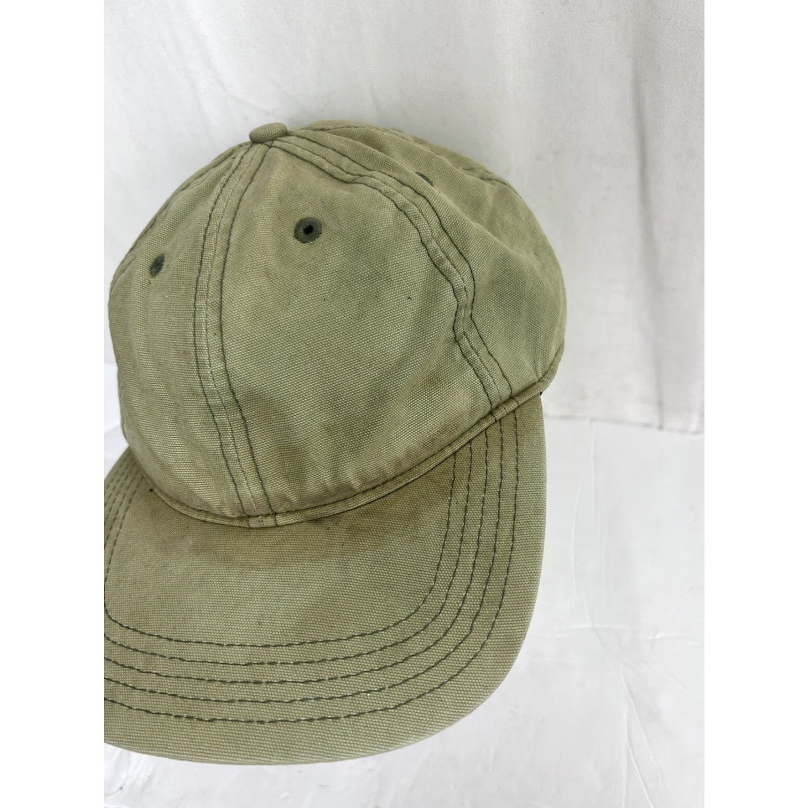 Carhartt VINTAGE Carhartt Strap Hat Hook And Loop Olive Green Missing Patch Baseball Cap Men One Size Adjustable Hats Mens Size ONE SIZE - 2 Thumbnail