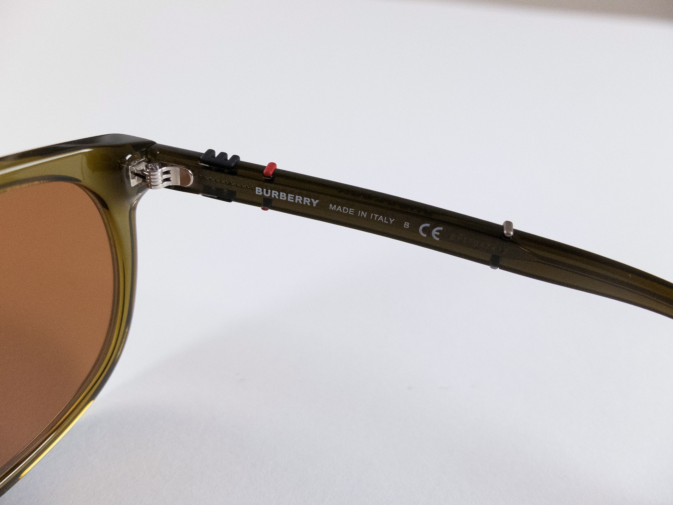 Burberry BURBERRY olive green acetate oval sunglasses Size ONE SIZE - 8 Thumbnail