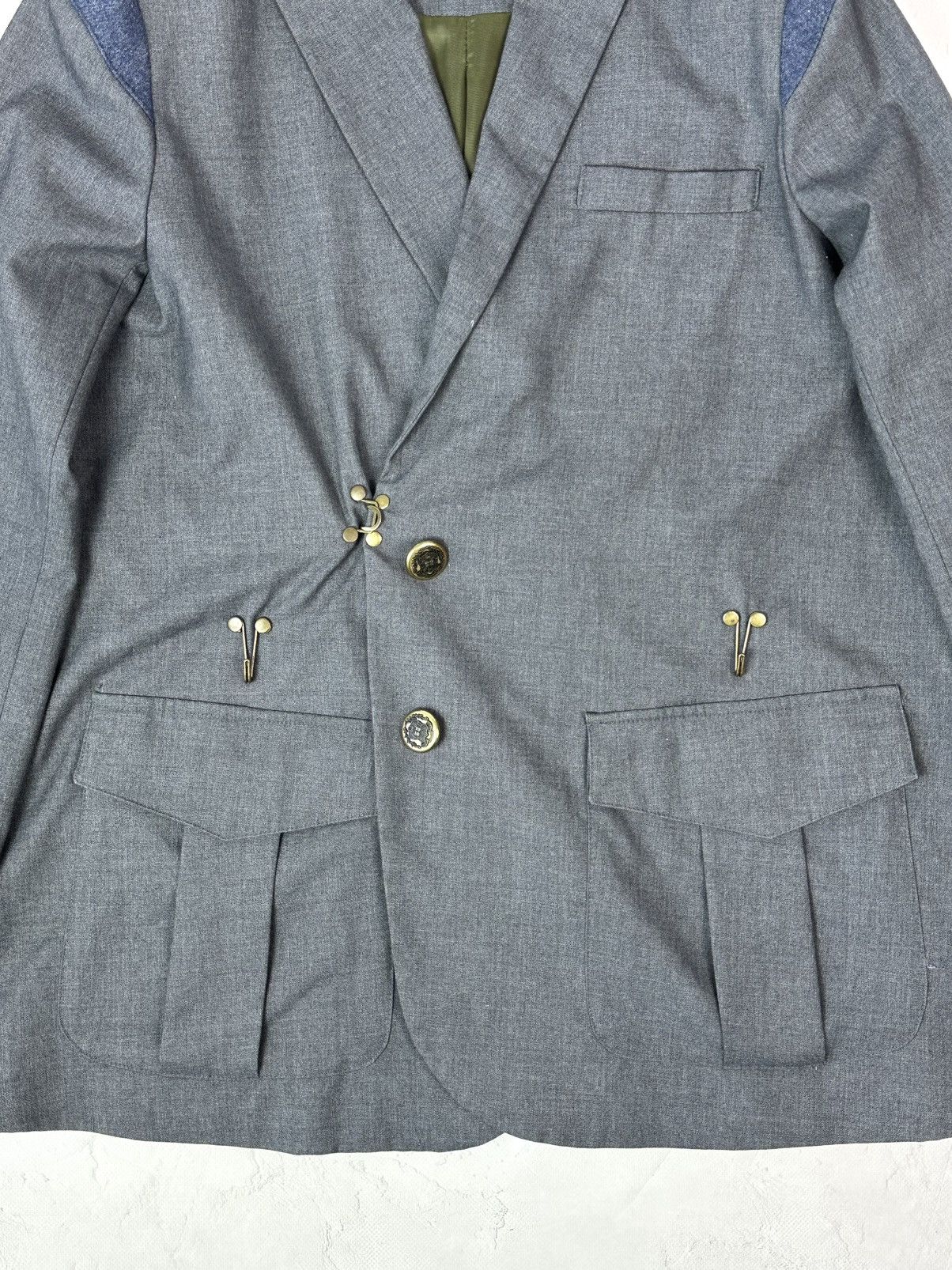 Vintage Vintage Grey Interesting Design Blazer Jacket Size US M / EU 48-50 / 2 - 6 Thumbnail