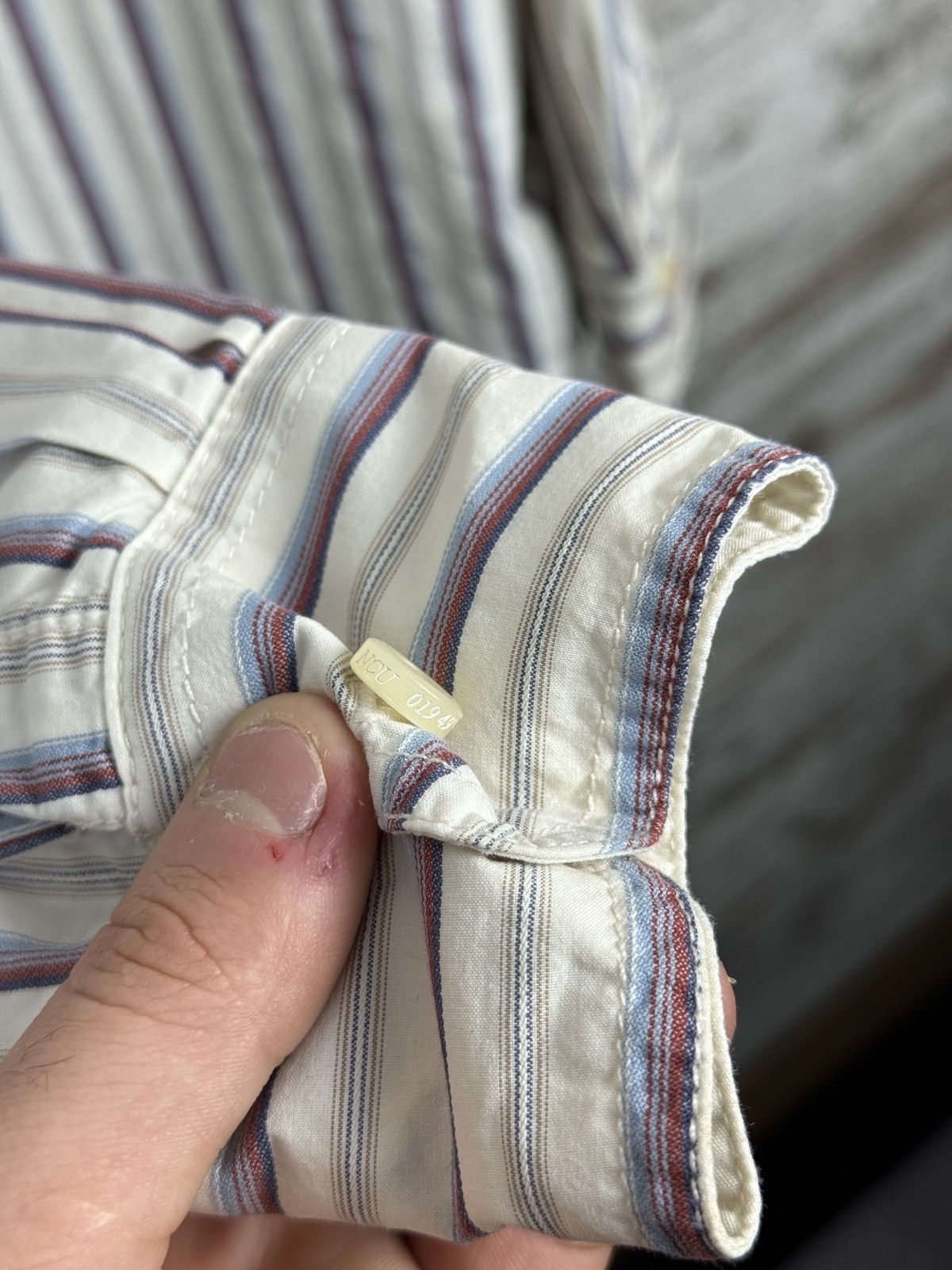 Nigel Cabourn Mens Vintage NIGEL CABOURN UTILITY shirts button up striped Size US XL / EU 56 / 4 - 9 Thumbnail