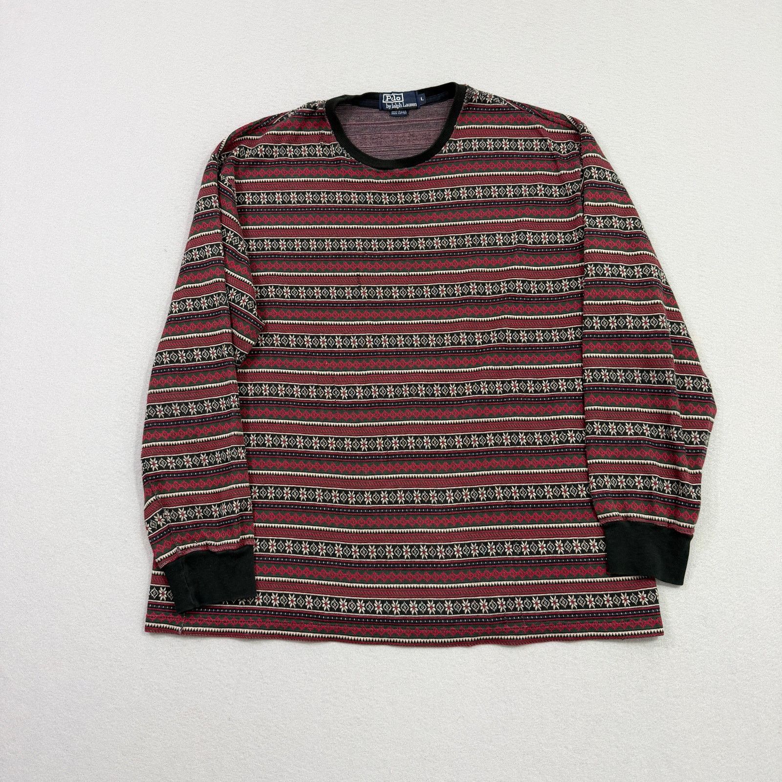 Polo Ralph Lauren Vintage Polo Ralph Lauren Fair Isle Long Sleeve Shirt Large Size US L / EU 52-54 / 3 - 1 Thumbnail