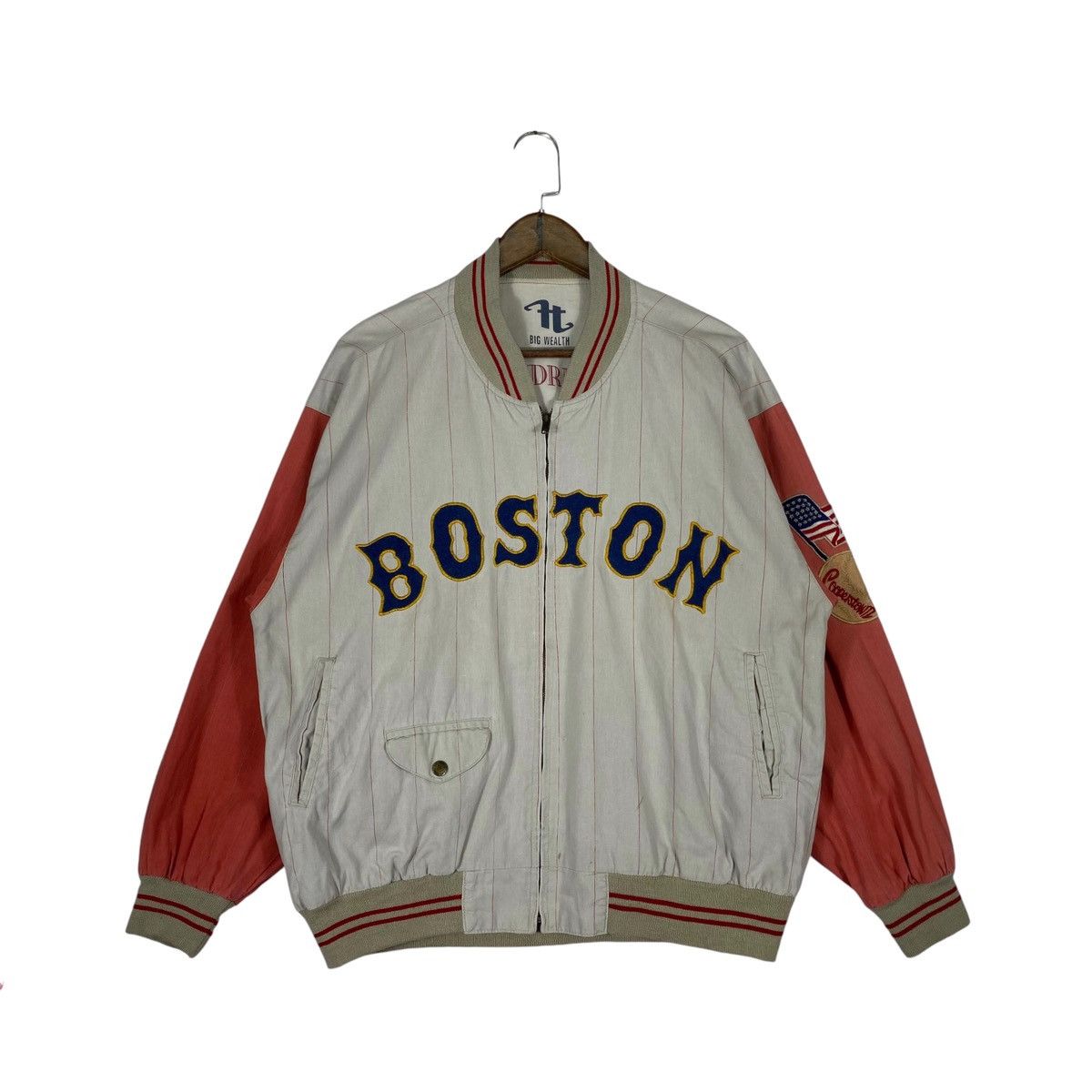 MLB Vintage 90s Boston Red Sox Reversible Bomber Jacket Size US S / EU 44-46 / 1 - 1 Thumbnail