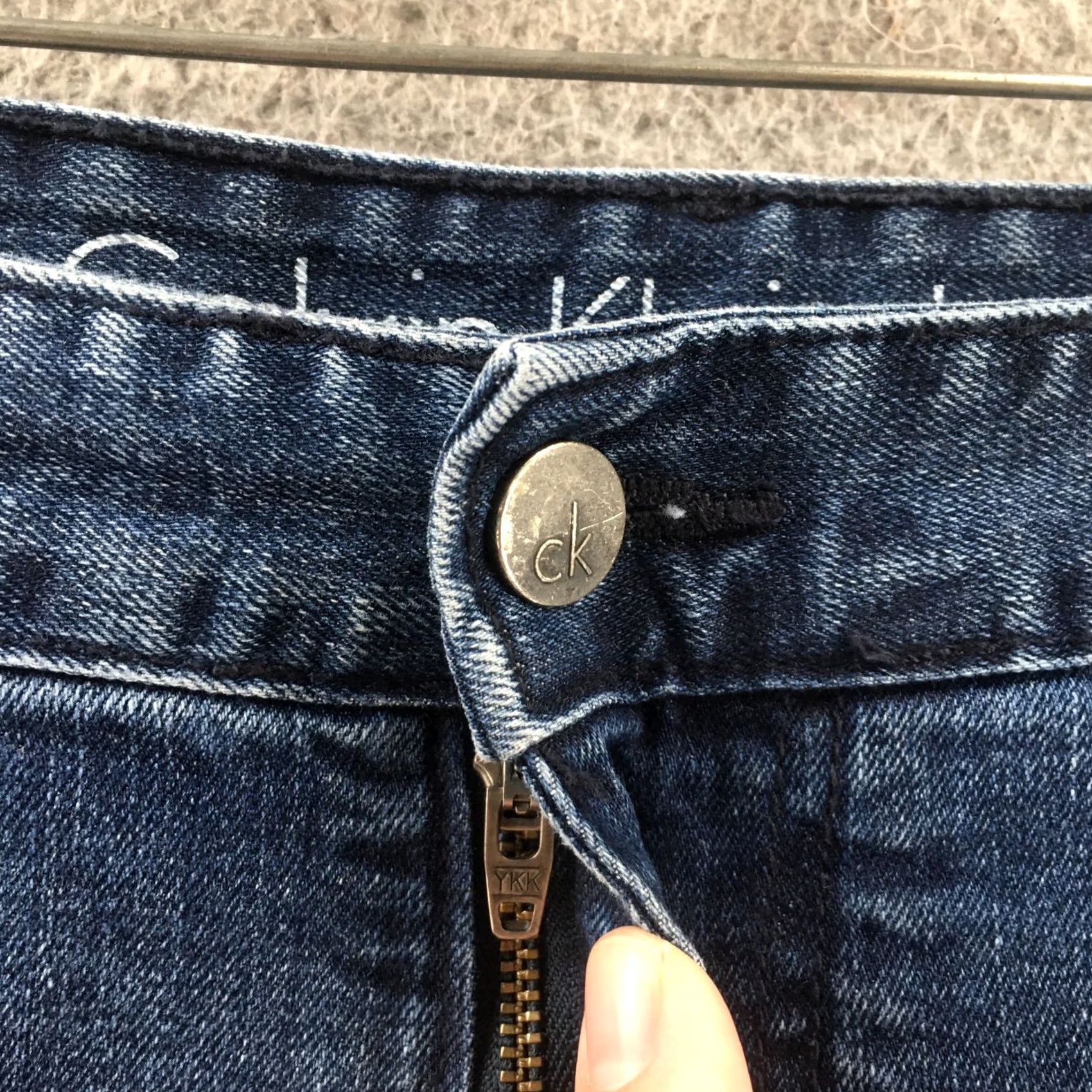 Calvin Klein Calvin Klein Jeans Mens 38 Blue Denim Straight Leg Zip Mid Rise 5-Pocket Casual Regular Everyday Mens Size US 38 / EU 54 - 4 Thumbnail